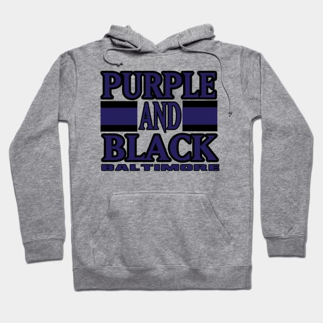Baltimore LYFE Purple and Black Football Colors! Hoodie by OffesniveLine